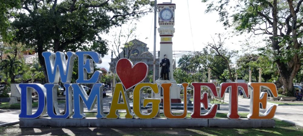 Dumaguete, Philippines - We Love Dumaguete sign at the park
